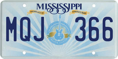 MS license plate MQJ366