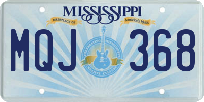 MS license plate MQJ368