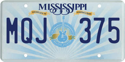 MS license plate MQJ375