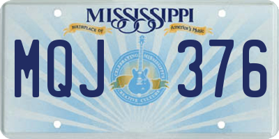 MS license plate MQJ376