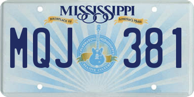 MS license plate MQJ381