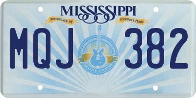MS license plate MQJ382