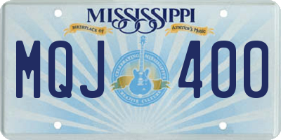 MS license plate MQJ400