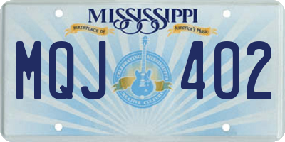 MS license plate MQJ402