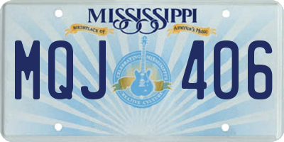 MS license plate MQJ406