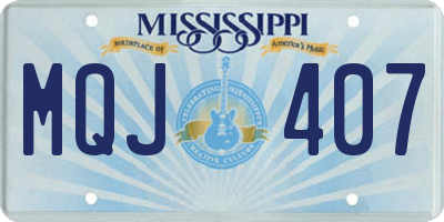 MS license plate MQJ407