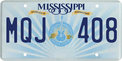 MS license plate MQJ408
