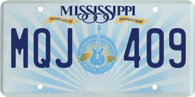 MS license plate MQJ409