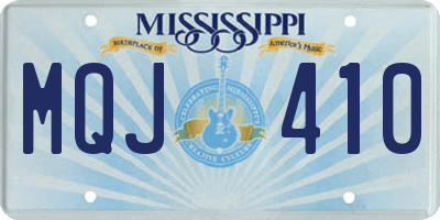 MS license plate MQJ410