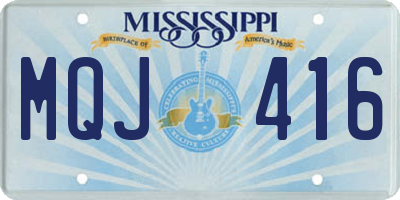 MS license plate MQJ416
