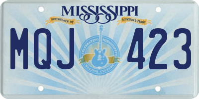 MS license plate MQJ423