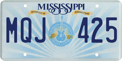 MS license plate MQJ425