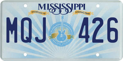 MS license plate MQJ426