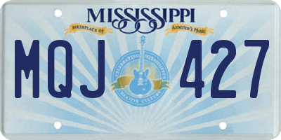 MS license plate MQJ427