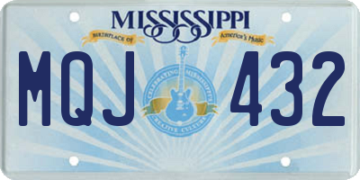 MS license plate MQJ432