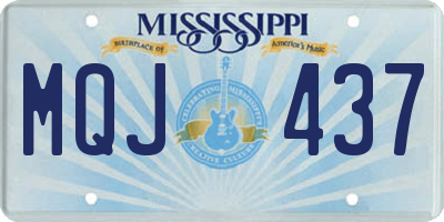 MS license plate MQJ437