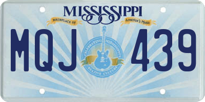 MS license plate MQJ439