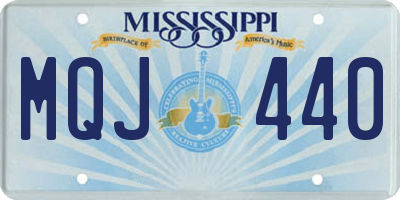 MS license plate MQJ440