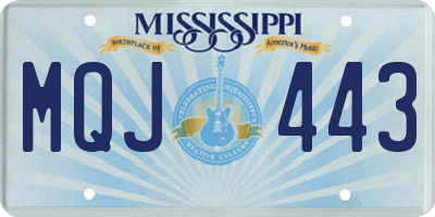 MS license plate MQJ443