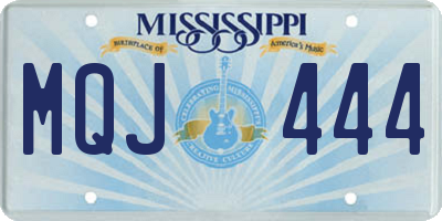 MS license plate MQJ444