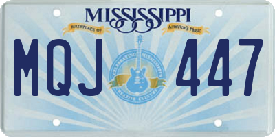 MS license plate MQJ447