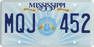 MS license plate MQJ452