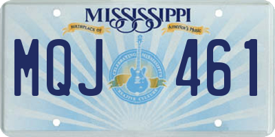 MS license plate MQJ461