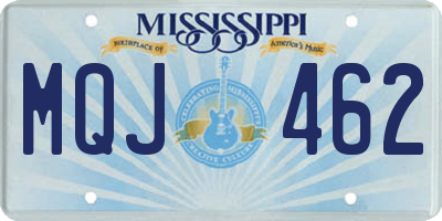 MS license plate MQJ462