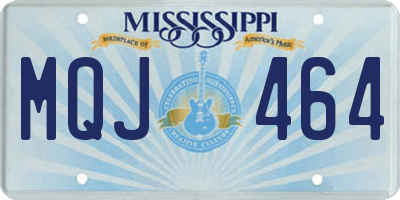 MS license plate MQJ464