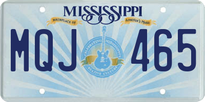MS license plate MQJ465