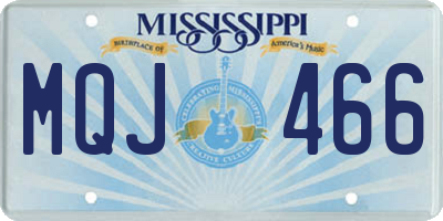 MS license plate MQJ466
