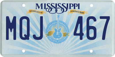 MS license plate MQJ467