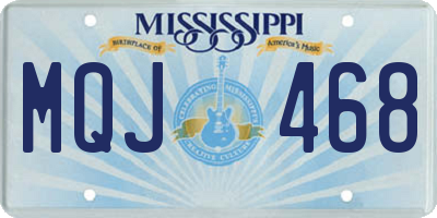 MS license plate MQJ468