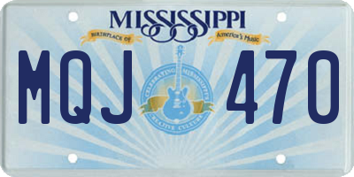MS license plate MQJ470