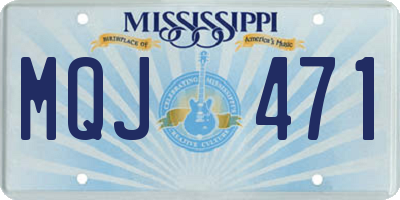 MS license plate MQJ471