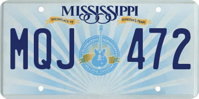 MS license plate MQJ472
