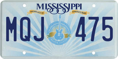 MS license plate MQJ475