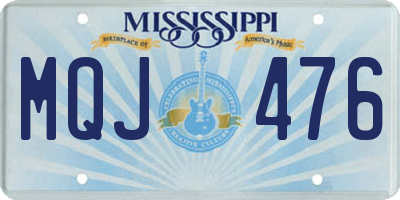 MS license plate MQJ476