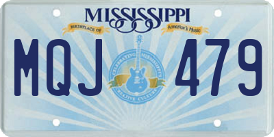 MS license plate MQJ479