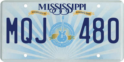 MS license plate MQJ480