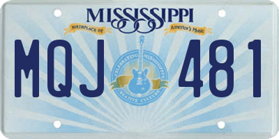 MS license plate MQJ481