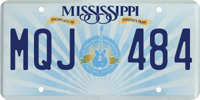 MS license plate MQJ484