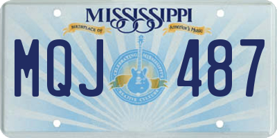 MS license plate MQJ487