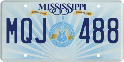 MS license plate MQJ488