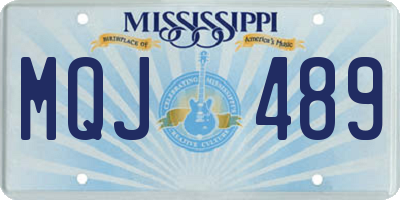 MS license plate MQJ489