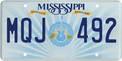MS license plate MQJ492