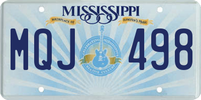 MS license plate MQJ498