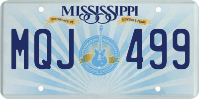 MS license plate MQJ499
