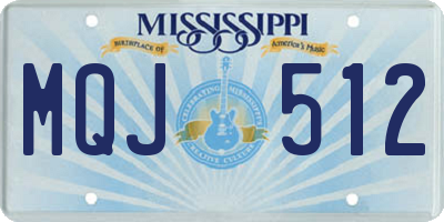MS license plate MQJ512