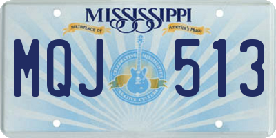 MS license plate MQJ513